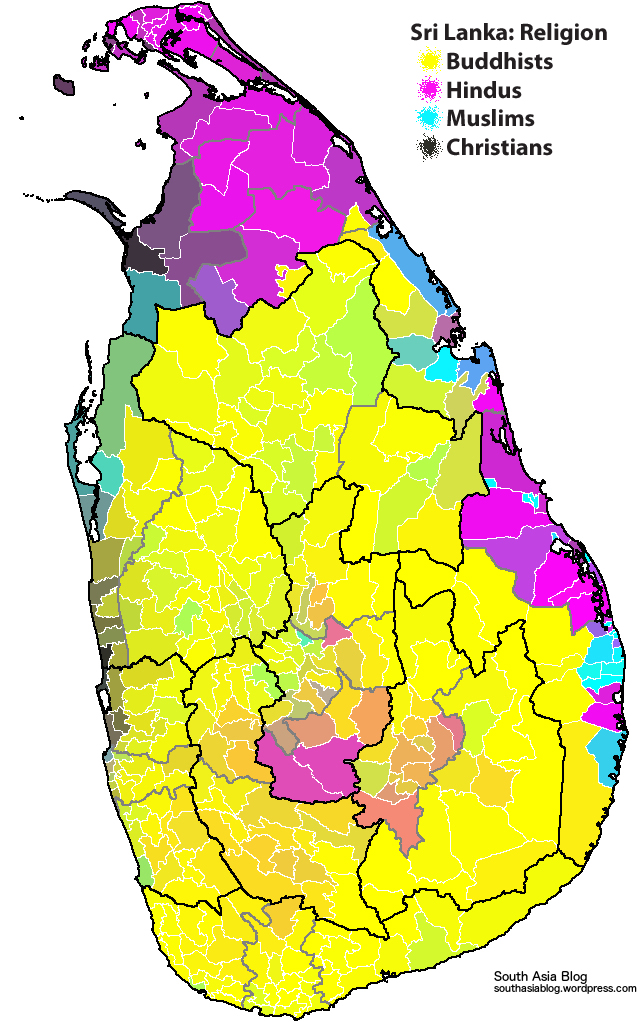 Sri Lanka Language Map Liberation Tigers Of Tamil Eelam | South Asia Blog