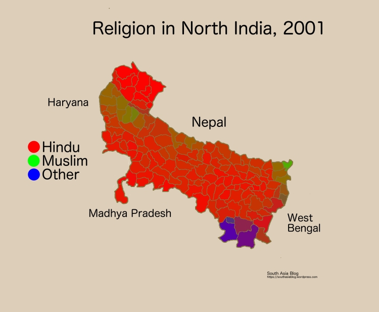 Religion in North India, 2001