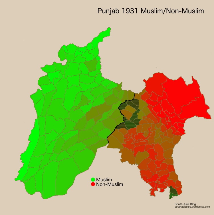 Punjab highlighted tehsils